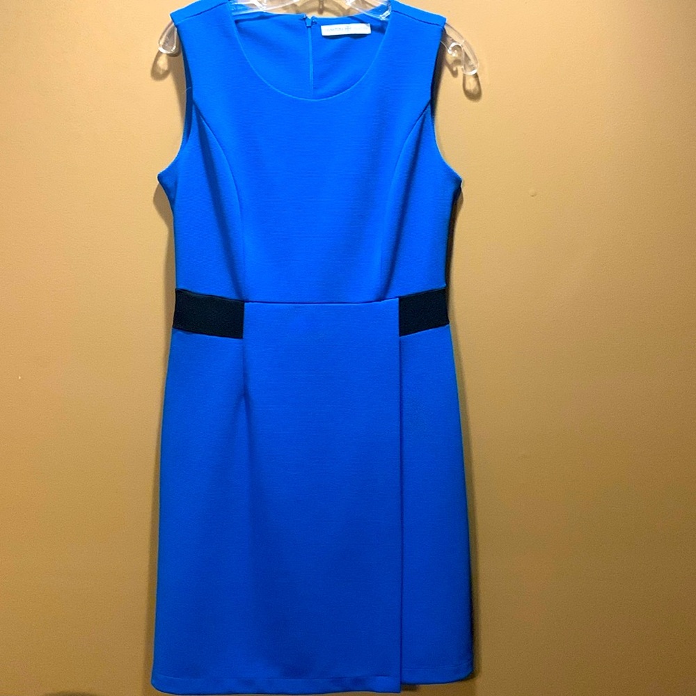 Signature Collection sheath dress size small cobalt blue and black Mothers Day 6